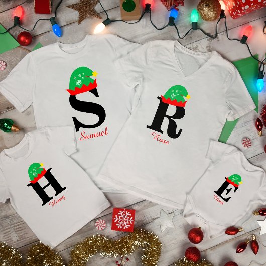 Mit Monogramm Weihnachten, personalisieren mit dem T-Shirt