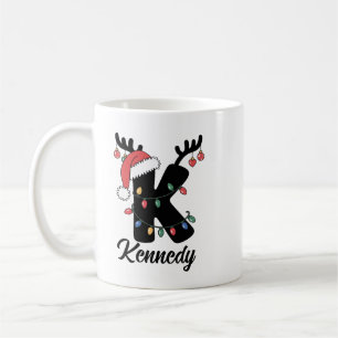 Mit Monogramm Weihnachten  Personalisierter Urlaub Kaffeetasse
