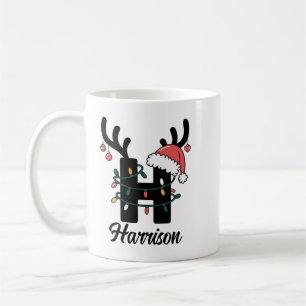 Mit Monogramm Weihnachten  Personalisierter Urlaub Kaffeetasse