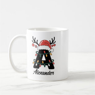 Mit Monogramm Weihnachten  Personalisierter Urlaub Kaffeetasse