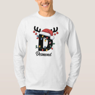 Mit Monogramm Weihnachten  Personalisierter Urlaub T-Shirt