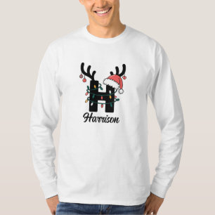 Mit Monogramm Weihnachten  Personalisierter Urlaub T-Shirt