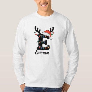 Mit Monogramm Weihnachten  Personalisierter Urlaub T-Shirt