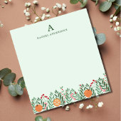 Mit Monogramm Weihnachts-Blume Notepad Notizblock