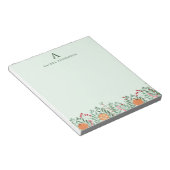 Mit Monogramm Weihnachts-Blume Notepad Notizblock (angewinkelt)