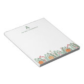Mit Monogramm Weihnachts-Blume Notepad Notizblock (angewinkelt)