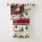 Mit Monogramm Weihnachtsbadehandtücher Badhandtuch Set (Insitu)