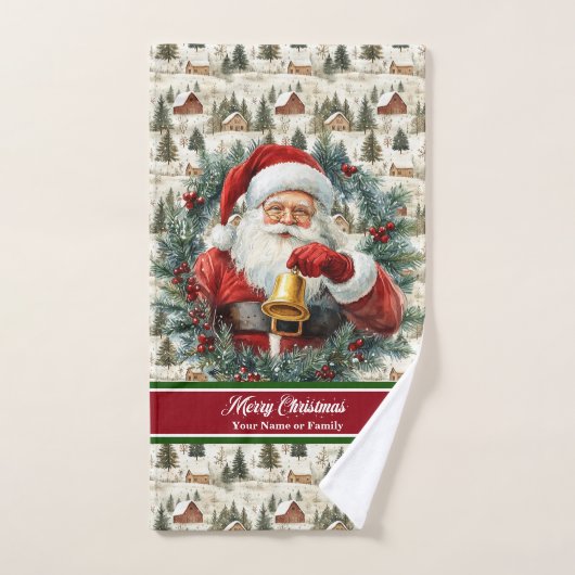 Mit Monogramm Weihnachtsbadehandtücher Badhandtuch Set (Handtuch)