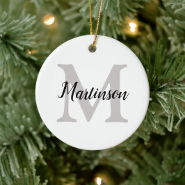 Mit Monogramm Weihnachtsbaum Keramik Ornament
