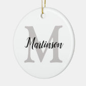 Mit Monogramm Weihnachtsbaum Keramik Ornament (Links)