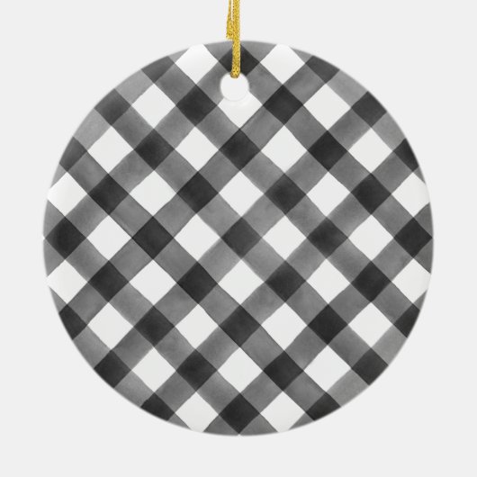 Mit Monogramm Weihnachtsbaum Keramik Ornament (Hinten)