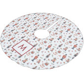 Mit Monogramm Weihnachtsbaumrock Polyester Weihnachtsbaumdecke (Schrägansicht)