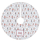 Mit Monogramm Weihnachtsbaumrock Polyester Weihnachtsbaumdecke (Vorderseite)