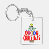 Mit Monogramm Weihnachtsbaumschmuck Schlüsselanhänger (Vorderseite links)