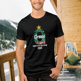Mit Monogramm Weihnachtsfamilie G Anfangsname Tri-Blend Shirt