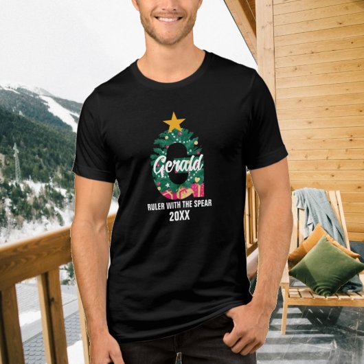 Mit Monogramm Weihnachtsfamilie G Anfangsname Tri-Blend Shirt