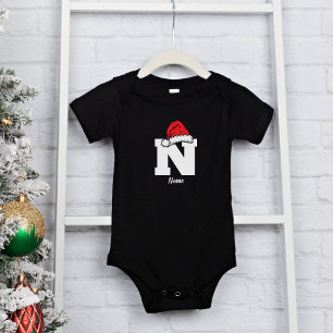 Mit Monogramm Weihnachtsfamilien personalisieren m Baby Strampler