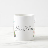 Mit Monogramm Weihnachtsfamilien personalisieren m Kaffeetasse (Mittel)