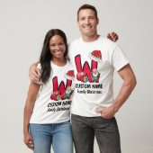 Mit Monogramm Weihnachtsfamilien personalisieren m T-Shirt (Unisex)