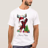 Mit Monogramm Weihnachtsfamilien personalisieren m T-Shirt (Vorderseite)