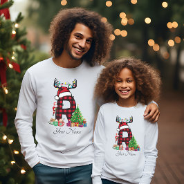 Mit Monogramm Weihnachtsfamilien personalisieren m T-Shirt