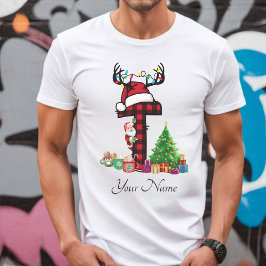 Mit Monogramm Weihnachtsfamilien personalisieren m T-Shirt