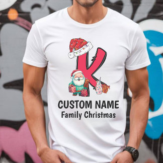 Mit Monogramm Weihnachtsfamilien personalisieren m T-Shirt