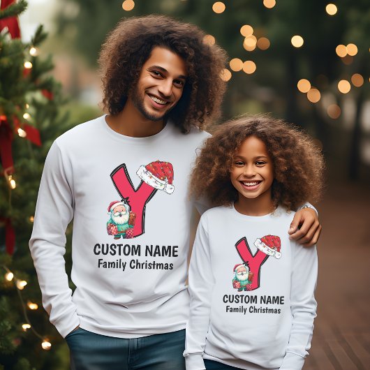 Mit Monogramm Weihnachtsfamilien personalisieren m T-Shirt