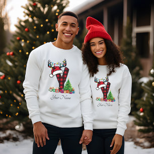 Mit Monogramm Weihnachtsfamilien personalisieren m T-Shirt