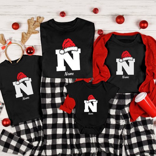 Mit Monogramm Weihnachtsfamilien personalisieren m T-Shirt