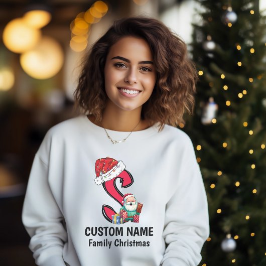 Mit Monogramm Weihnachtsfamilien personalisieren m T-Shirt