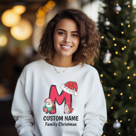 Mit Monogramm Weihnachtsfamilien personalisieren m T-Shirt