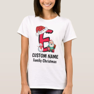 Mit Monogramm Weihnachtsfamilien personalisieren m T-Shirt