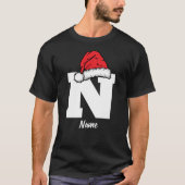 Mit Monogramm Weihnachtsfamilien personalisieren m T-Shirt (Vorderseite)