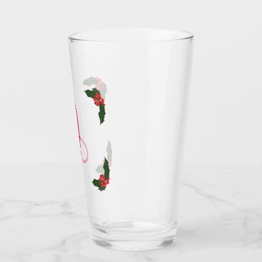 Mit Monogramm Weihnachtsfeier Glas (Links)