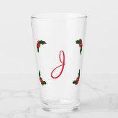 Mit Monogramm Weihnachtsfeier Glas (Vorderseite)