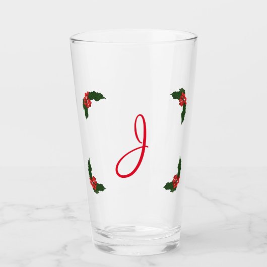 Mit Monogramm Weihnachtsfeier Glas