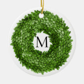 Mit Monogramm Weihnachtsfeier Keramik Ornament (Vorne)