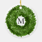 Mit Monogramm Weihnachtsfeier Keramik Ornament (Hinten)