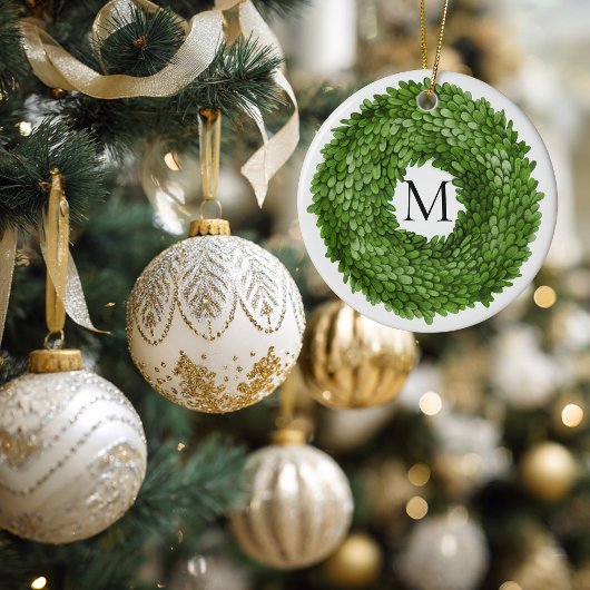 Mit Monogramm Weihnachtsfeier Keramik Ornament
