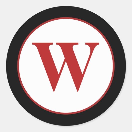 Mit Monogramm Weihnachtsfeiertage Umschlag Aufkleb Runder Aufkleber (Vorderseite)