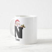Mit Monogramm Weihnachtsferien Personalisiert Kaffeetasse (Vorderseite Links)
