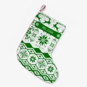 Mit Monogramm Weihnachtsmann Kleiner Weihnachtsstrumpf (Vorderansicht (hängend))