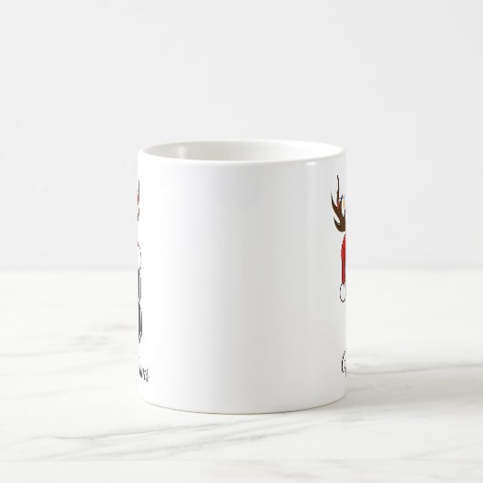 Mit Monogramm Weihnachtsmatte Kaffeetasse (Mittel)