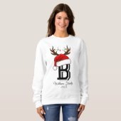 Mit Monogramm Weihnachtsmatte Sweatshirt (Vorne ganz)