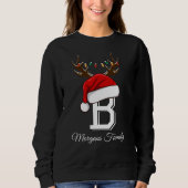 Mit Monogramm Weihnachtsmatte Sweatshirt (Vorderseite)