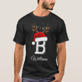 Mit Monogramm Weihnachtsmatte T-Shirt (Vorderseite)