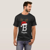 Mit Monogramm Weihnachtsmatte T-Shirt (Vorne ganz)