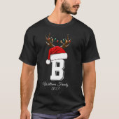 Mit Monogramm Weihnachtsmatte T-Shirt (Vorderseite)