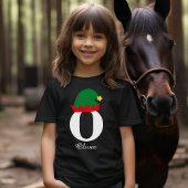 Mit Monogramm Weihnachtsnachtsnamensnacht-Shirt, E Baby T-shirt
